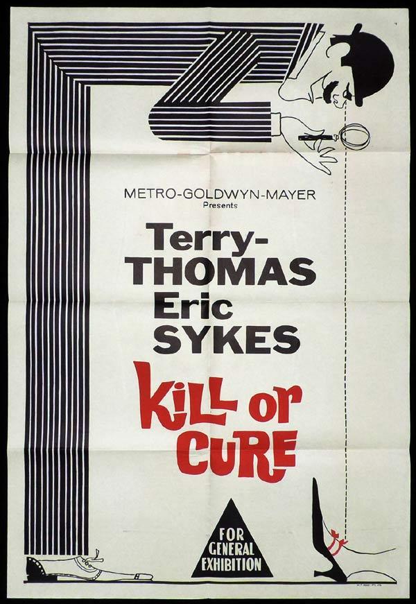 KILL OR CURE One Sheet Movie Poster Terry-Thomas Eric Sykes British Comedy
