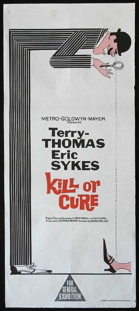 KILL OR CURE Original Daybill Movie Poster Terry-Thomas Eric Sykes