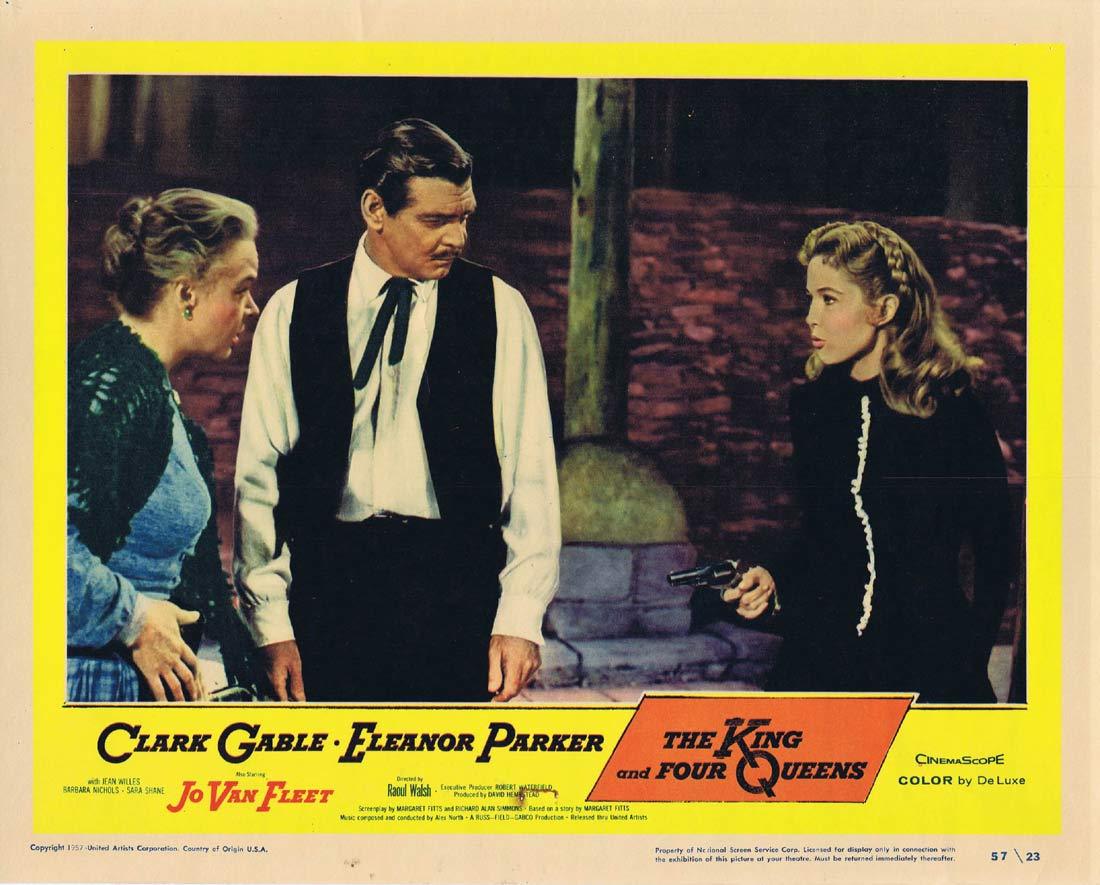 THE KING AND FOUR QUEENS Lobby Card 4 1958 Clark Gable
