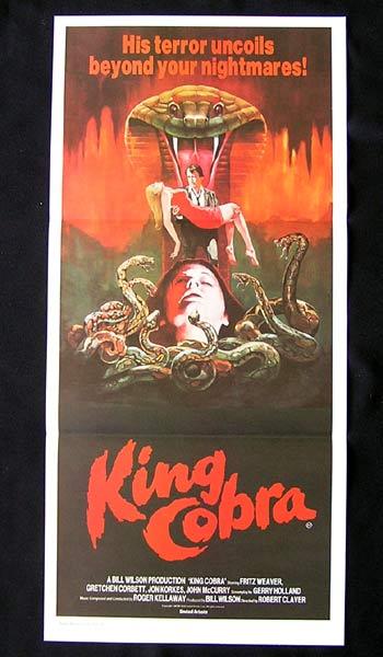 KING COBRA daybill Movie poster Jaws of Satan Snake