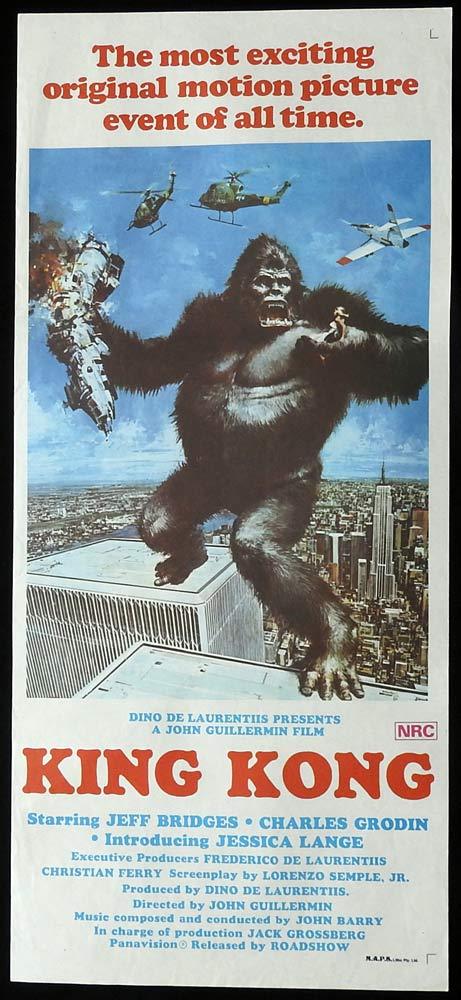 KING KONG Original Daybill Movie Poster Jeff Bridges Charles Grodin