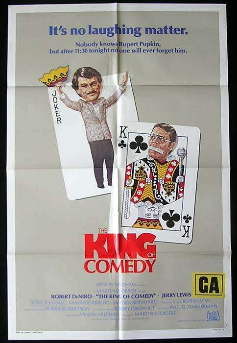 THE KING OF COMEDY Original One sheet Movie poster Robert De Niro Jerry Lewis