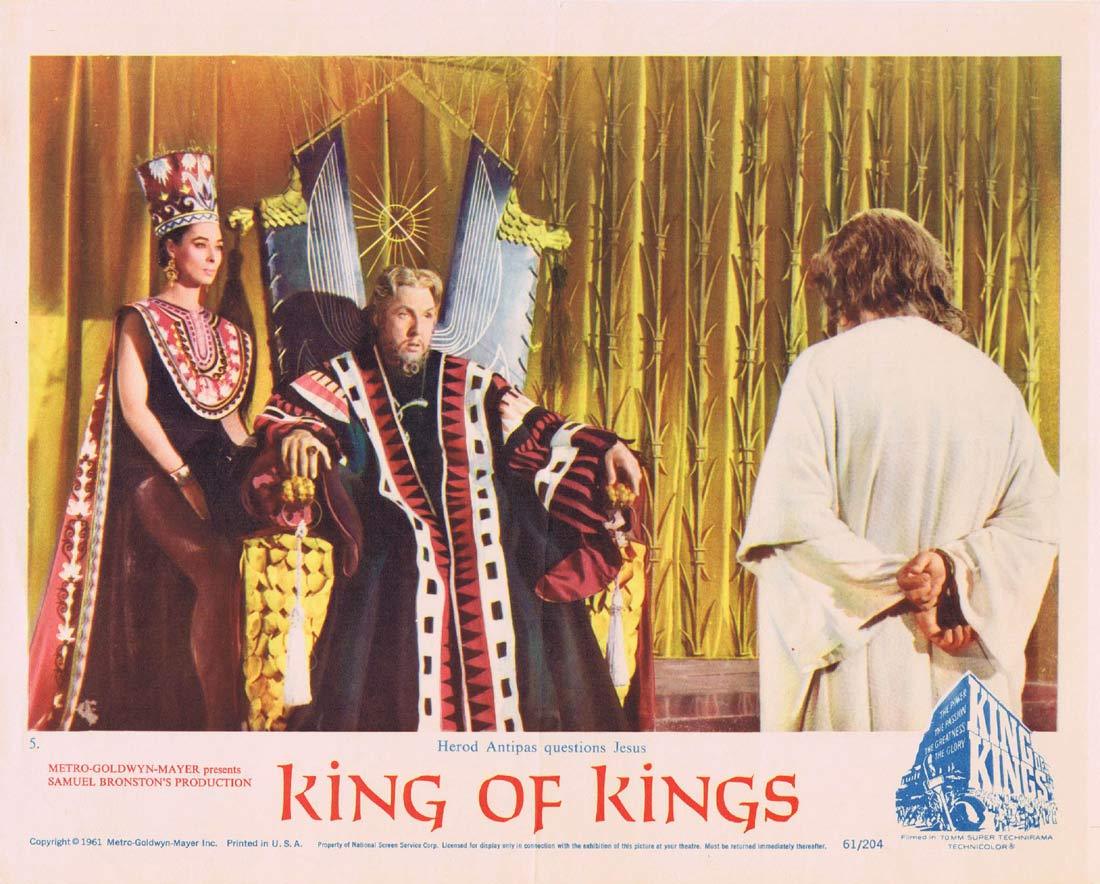 KING OF KINGS Original Lobby Card 5 FRANK THRING as King Herod