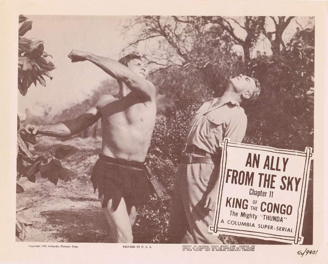 KING OF THE CONGO Original Lobby Card 2 Chapter 11 Columbia Serial Buster Crabbe