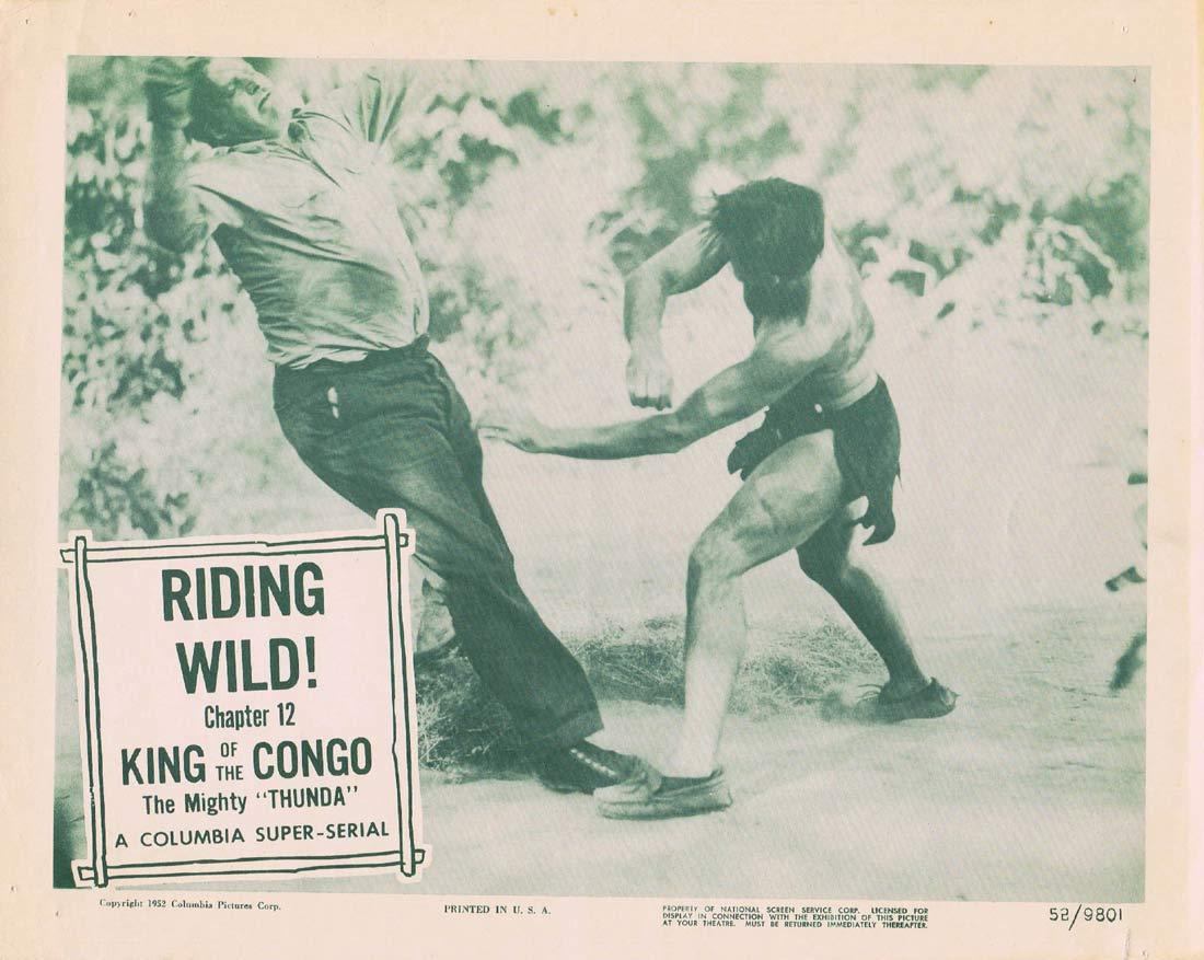 KING OF THE CONGO Original Lobby Card 2 Chapter 12 Columbia Serial Buster Crabbe