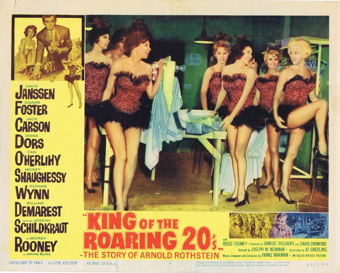 KING OF THE ROARING 20s Original Lobby Card 6 David Janssen Dianne Foster