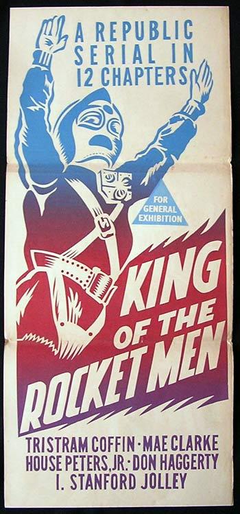 KING OF THE ROCKET MEN ’49 Republic Serial RARE Daybill Movie poster