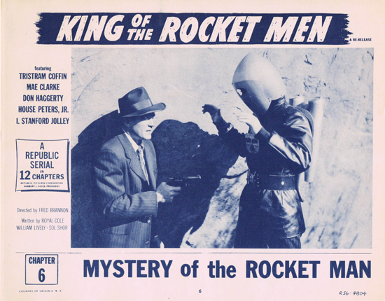 KING OF THE ROCKET MEN Lobby Card 6 1956r Republic Cliffhanger Serial Chapter 6