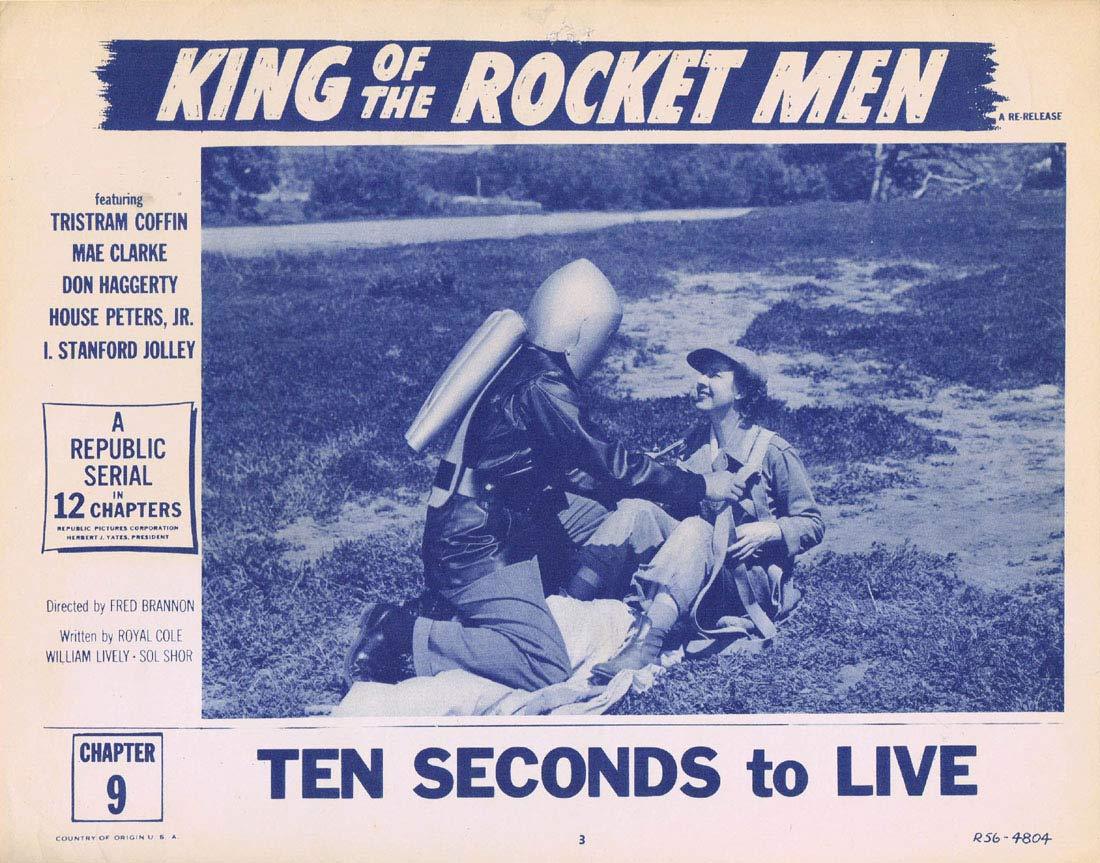 KING OF THE ROCKET MEN 1956r Republic Cliffhanger Serial Lobby Card 3 (Chapt. 9)