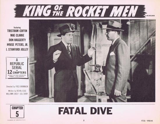 KING OF THE ROCKET MEN 1956r Republic Cliffhanger Serial Lobby Card 2