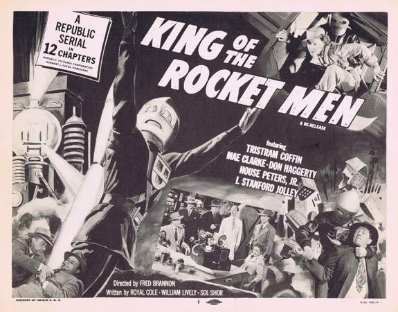 KING OF THE ROCKET MEN 1956r Republic Cliffhanger Serial Title Lobby Card (Chapt 4)