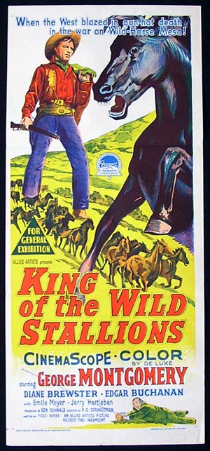 KING OF THE WILD STALLIONS Original Daybill Movie Poster Richardson Studio 1959