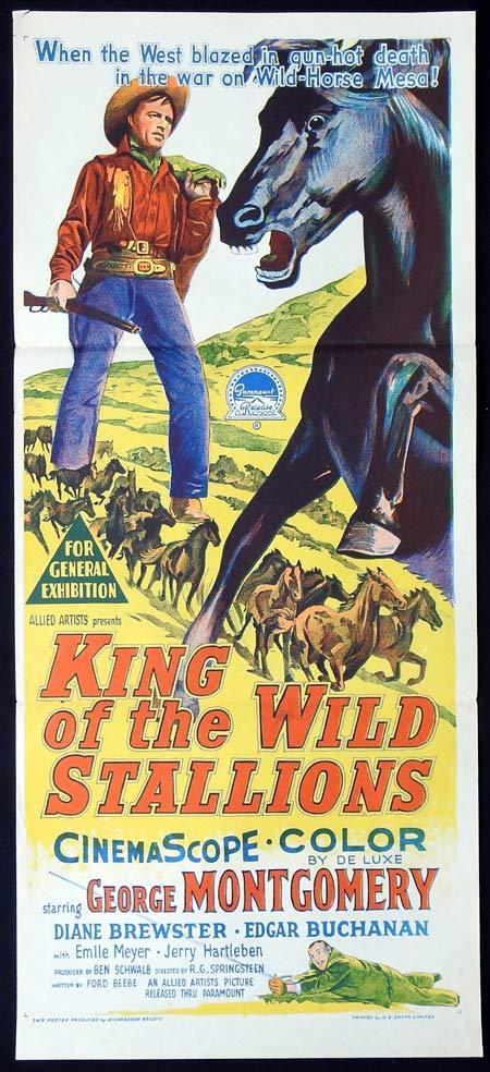 KING OF THE WILD STALLIONS Original Daybill Movie Poster Richardson Studio