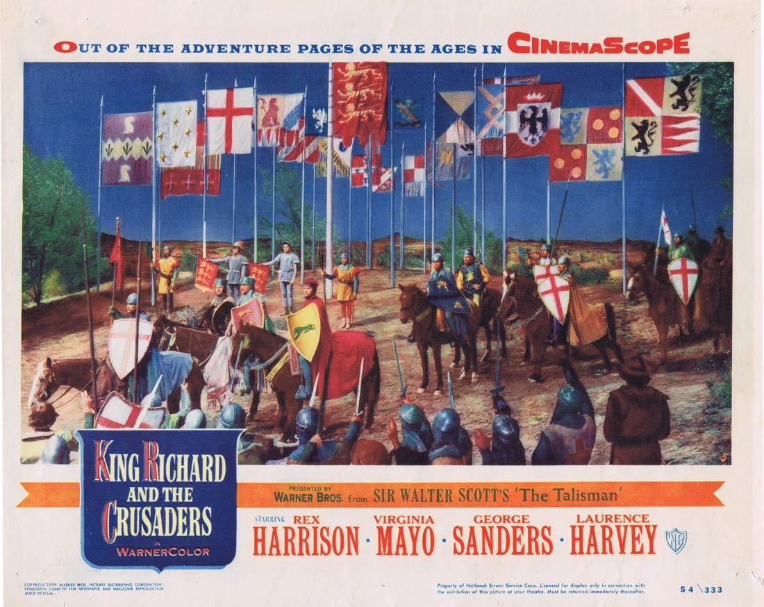 KING RICHARD AND THE CRUSADERS Original Lobby Card 5 Rex Harrison Virginia Mayo