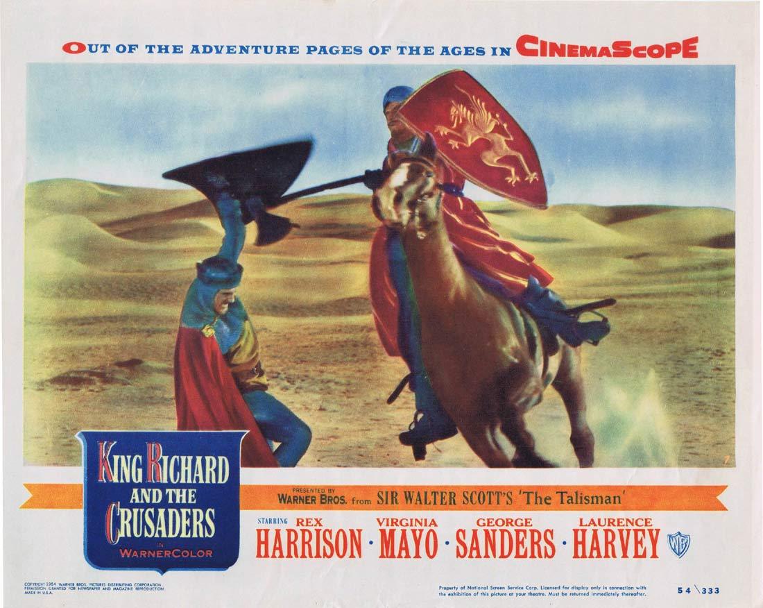 KING RICHARD AND THE CRUSADERS Original Lobby Card 7 Rex Harrison Virginia Mayo