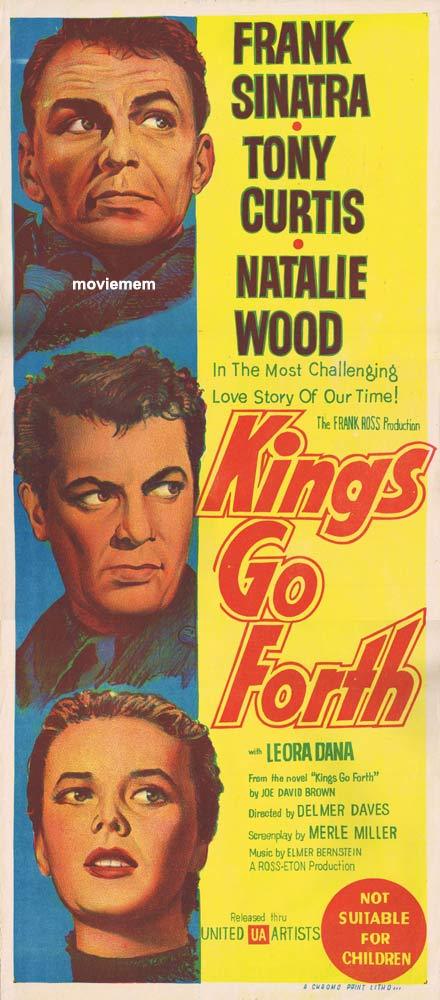 KINGS GO FORTH Original Daybill Movie poster Frank Sinatra Tony Curtis