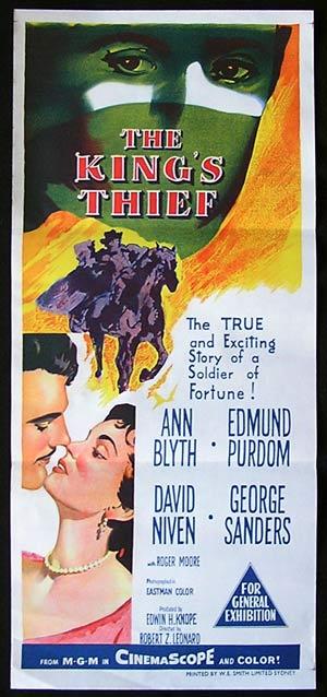 THE KINGS THIEF daybill Movie poster George Sanders David Niven