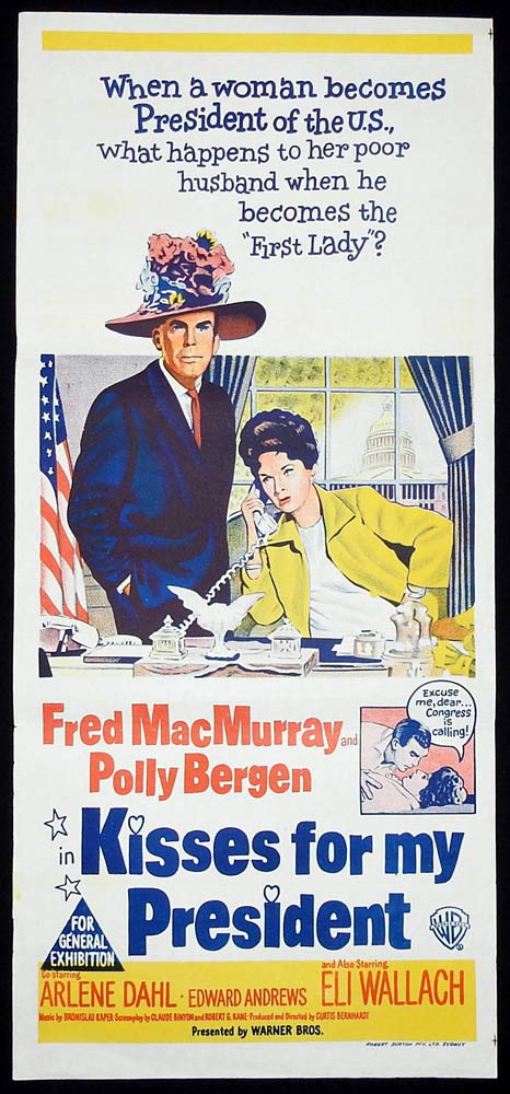 KISSES FOR MY PRESIDENT Original Daybill Movie Poster Fred MacMurray