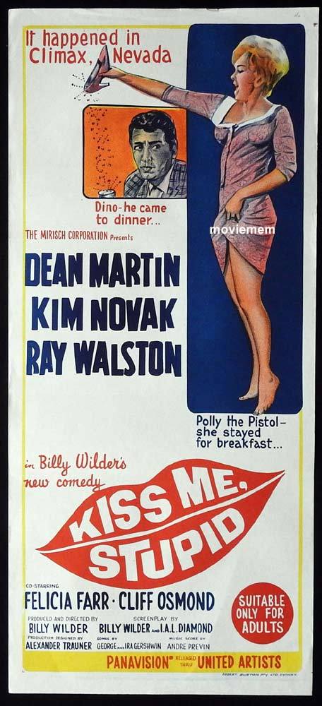 KISS ME STUPID Original Daybill Movie Poster Dean Martin Kim Novak
