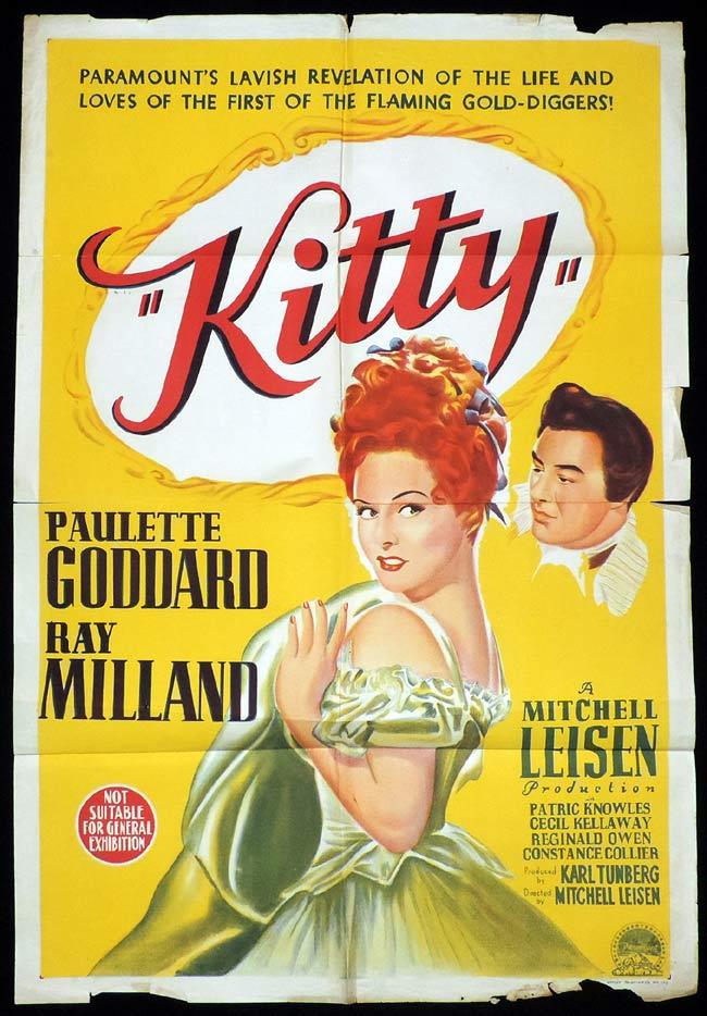 KITTY One Sheet Movie Poster Paulette Goddard Ray Milland