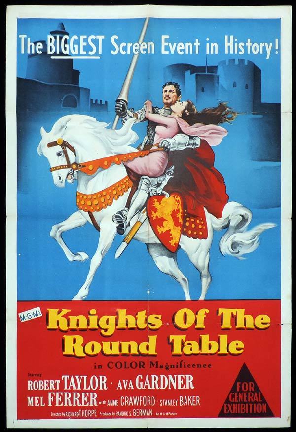 KINGHTS OF THE ROUND TABLE One sheet Movie poster Robert Taylor