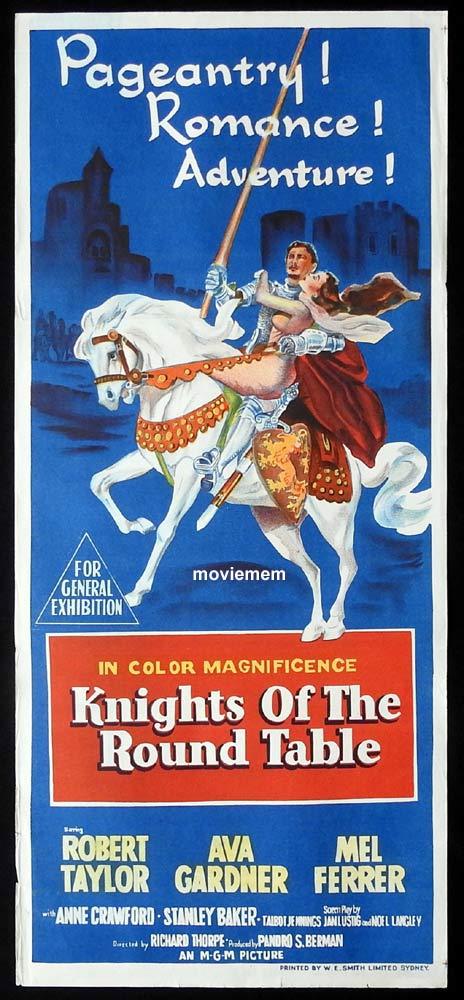 KNIGHTS OF THE ROUND TABLE Original Daybill Movie Poster Robert Taylor Ava Gardner