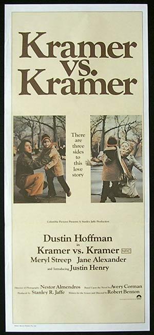 KRAMER VS KRAMER Daybill Movie Poster Dustin Hoffman Meryl Streep