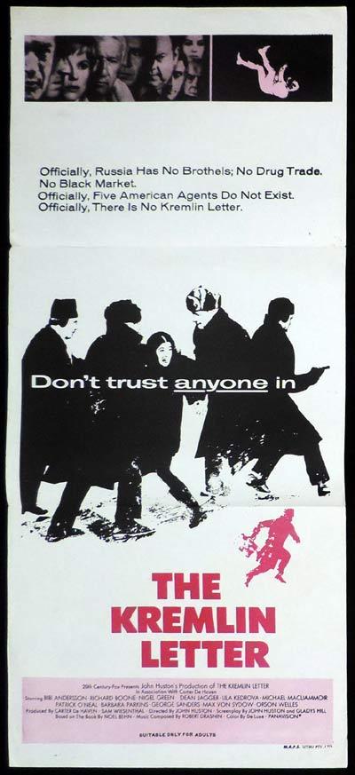 THE KREMLIN LETTER Original Daybill Movie Poster Richard Boone Russia Cold War