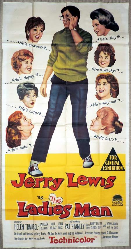 LADIES MAN Original 3 Sheet Movie Poster Jerry Lewis