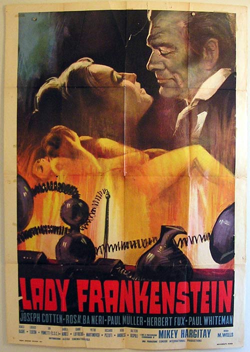LADY FRANKENSTEIN Rare ORIGINAL Italian Movie poster
