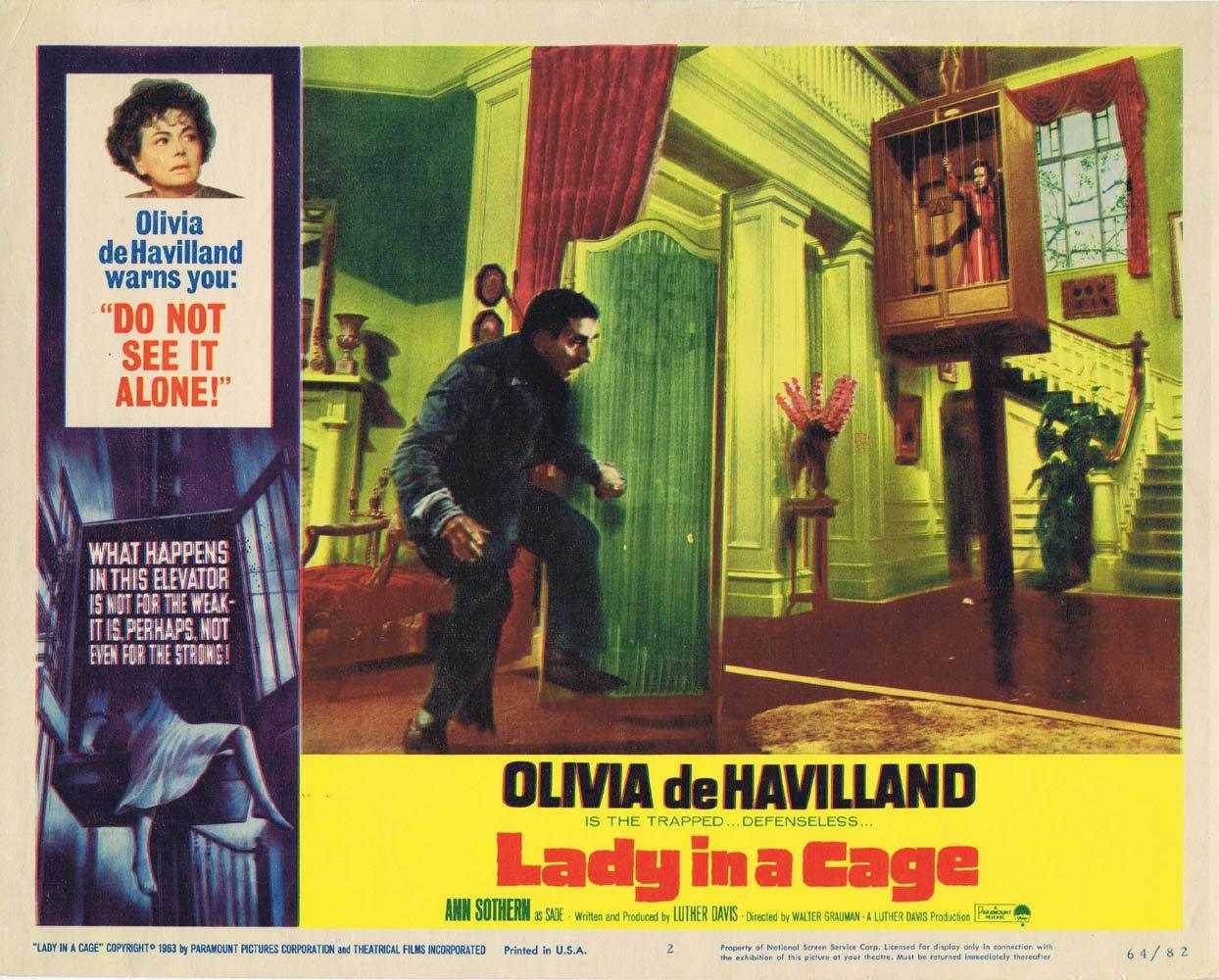 LADY IN A CAGE Lobby Card 2 Olivia de Havilland