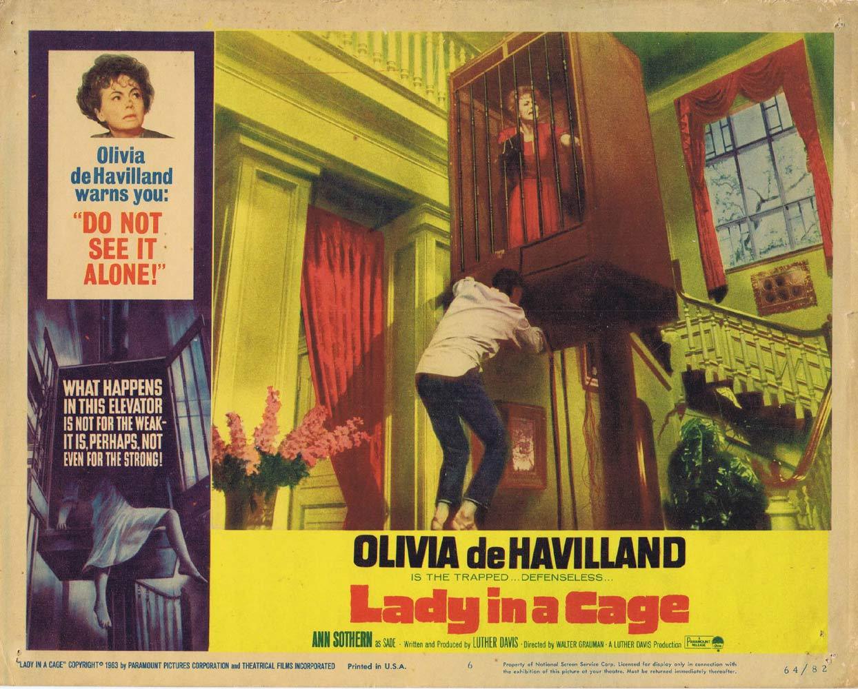 LADY IN A CAGE Lobby Card 6 Olivia de Havilland