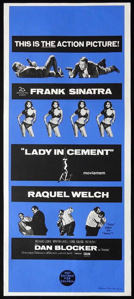 LADY IN CEMENT Original Daybill Movie Poster Frank Sinatra Raquel Welch Richard Conte