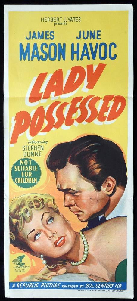 LADY POSESSED Original Daybill Movie poster James Mason June Havoc