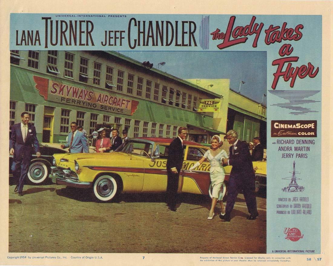 THE LADY TAKES A FLYER Vintage Lobby Card 7 Lana Turner Richard Denning