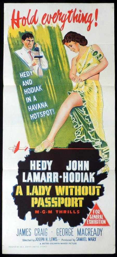 LADY WITHOUT A PASSPORT Original Daybill Movie Poster Hedy Lamarr Film Noir