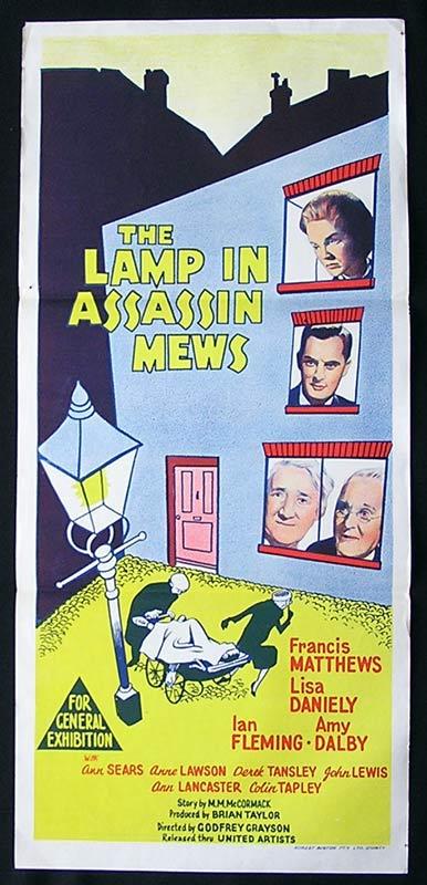 LAMP IN ASSASSIN MEWS Daybill Movie Poster Francis Matthews
