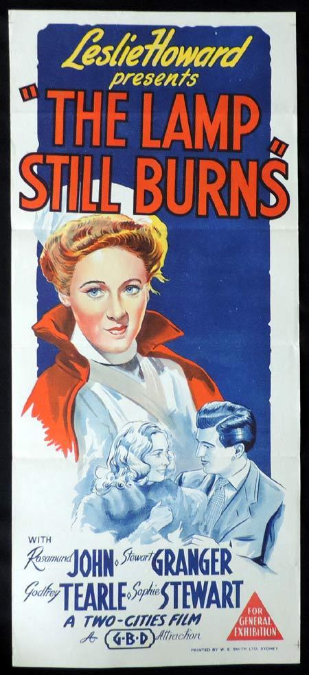 THE LAMP STILL BURNS Original Daybill Movie Poster Rosamund John Stewart Granger