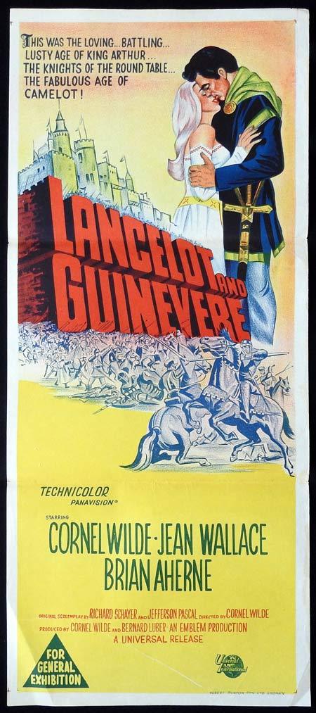 LANCELOT AND GUINEVERE Original Daybill Movie Poster Cornel Wilde Jean Wallace Brian Aherne