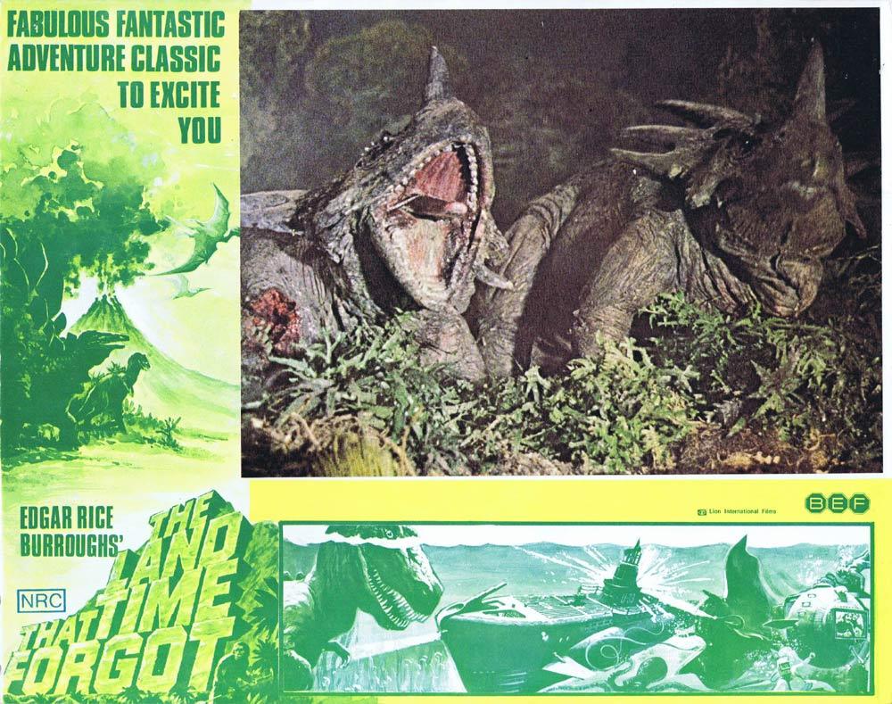 THE LAND THAT TIME FORGOT Original Australian Lobby Card 4 Dinosaurs Doug McClure