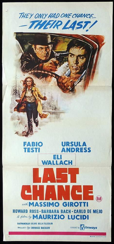 LAST CHANCE Original Daybill Movie Poster Eli Wallach Ursula Andress