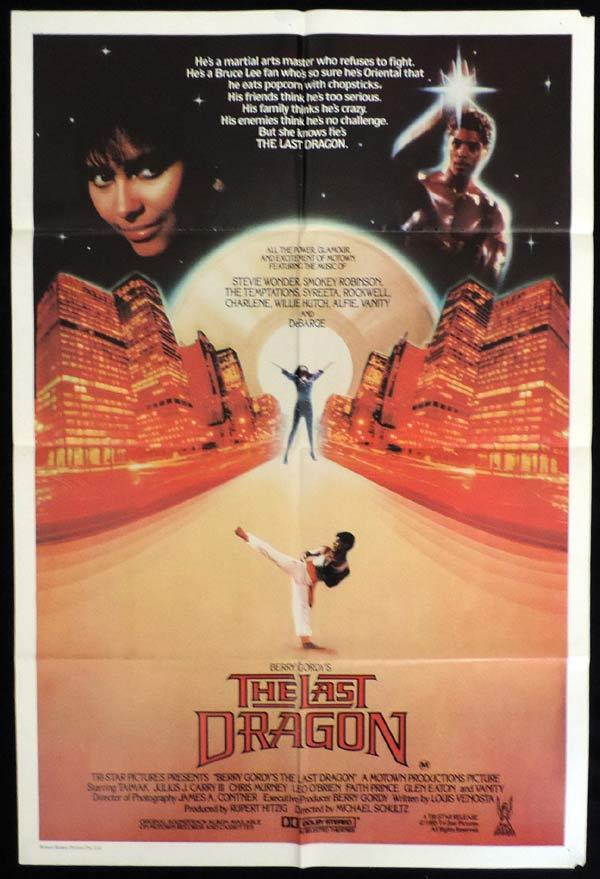 THE LAST DRAGON One Sheet Movie Poster Taimak Berry Gordy