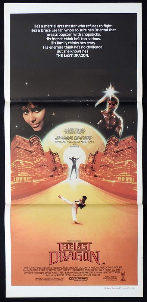 THE LAST DRAGON Original Daybill Movie poster Taimak Vanity Martial Arts Kung Fu