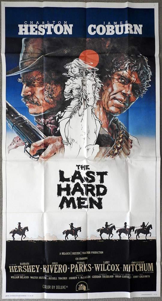 THE LAST HARD MEN Original 3 Sheet Movie Poster Charlton Heston