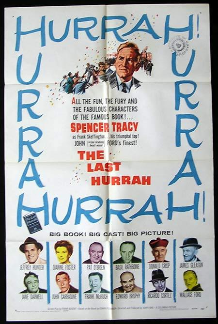 THE LAST HURRAH Original One sheet Movie poster Spencer Tracy John Ford