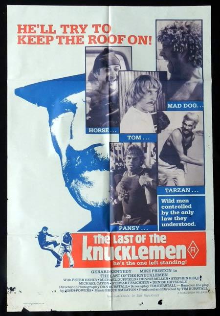 LAST OF THE KNUCKLEMEN Movie Poster 1979 Classic AUSTRALIAN FILM Rare One sheet