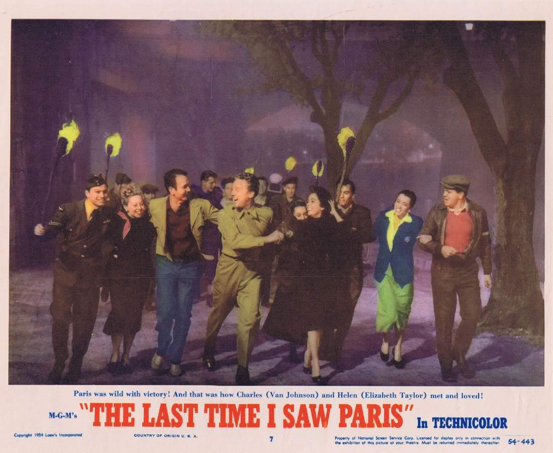 THE LAST TIME I SAW PARIS Original Lobby Card 7 Elizabeth Taylor