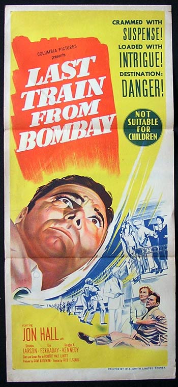 LAST TRAIN FROM BOMBAY Jon Hall Daybill Movie poster