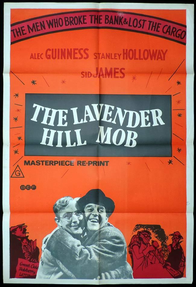 THE LAVENDER HILL MOB 1970sr One Sheet Movie Poster EALING Alec Guinness Stanley Holloway
