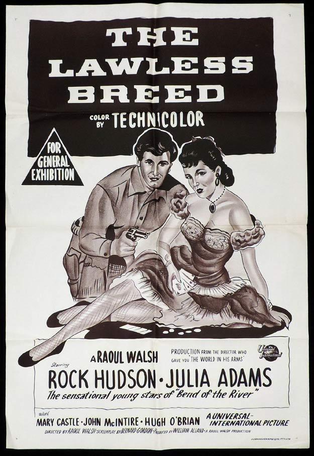 THE LAWLESS BREED One Sheet Movie Poster Rock Hudson